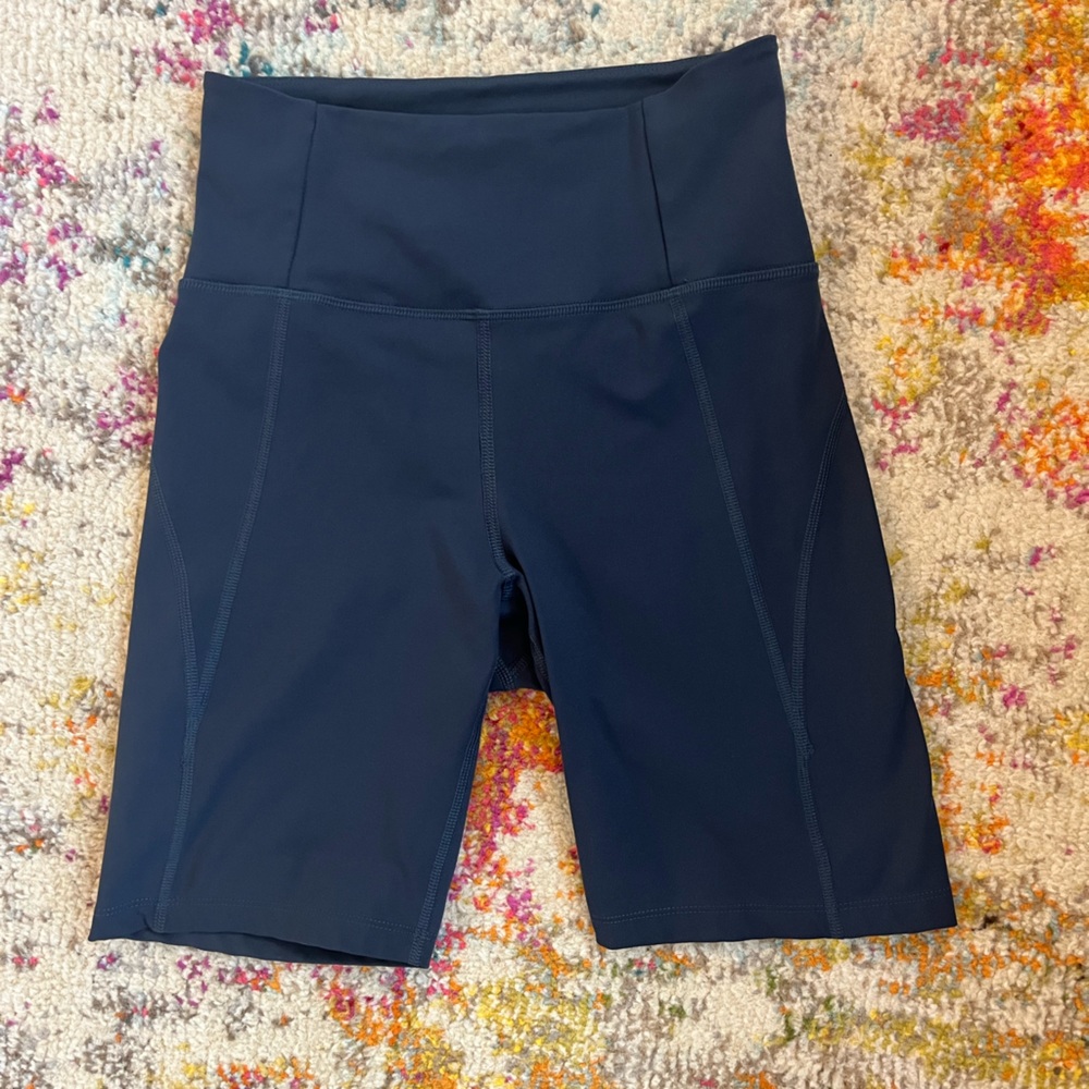 Girlfriend Collective Navy Athletic Shorts